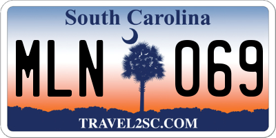 SC license plate MLN069