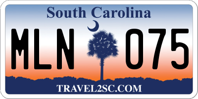 SC license plate MLN075