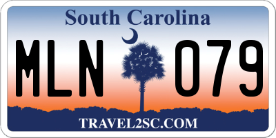 SC license plate MLN079