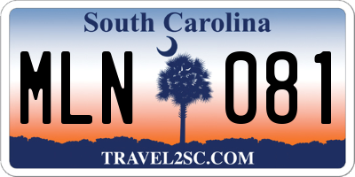 SC license plate MLN081