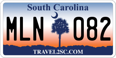 SC license plate MLN082