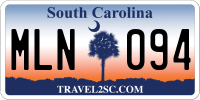SC license plate MLN094