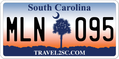 SC license plate MLN095