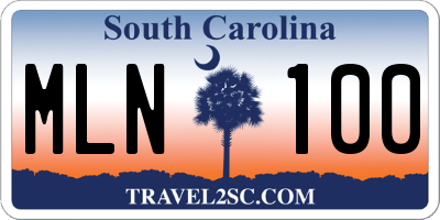 SC license plate MLN100