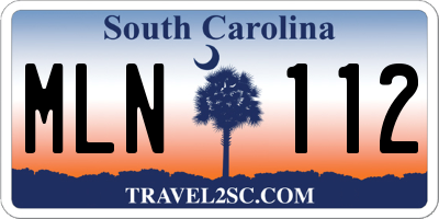 SC license plate MLN112