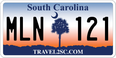SC license plate MLN121