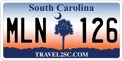 SC license plate MLN126