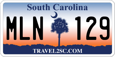 SC license plate MLN129