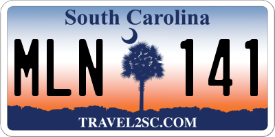 SC license plate MLN141