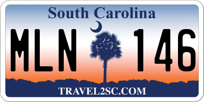 SC license plate MLN146