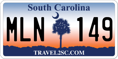 SC license plate MLN149