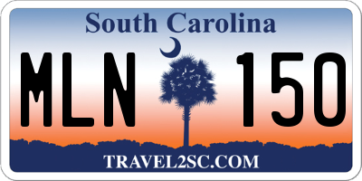 SC license plate MLN150