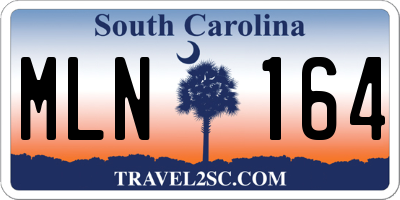 SC license plate MLN164
