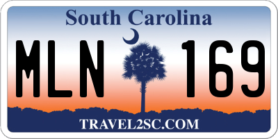 SC license plate MLN169