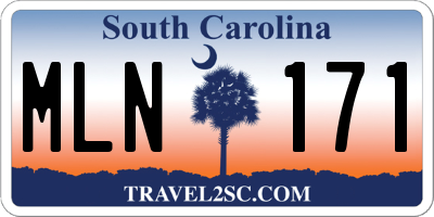 SC license plate MLN171