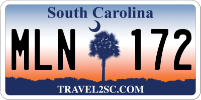 SC license plate MLN172