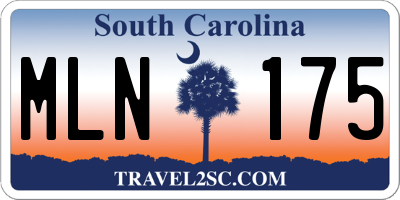 SC license plate MLN175