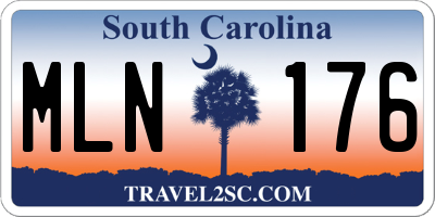 SC license plate MLN176