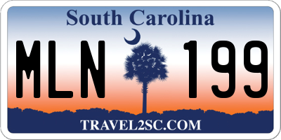 SC license plate MLN199