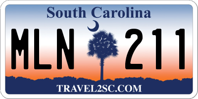 SC license plate MLN211
