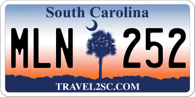 SC license plate MLN252
