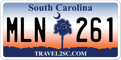SC license plate MLN261