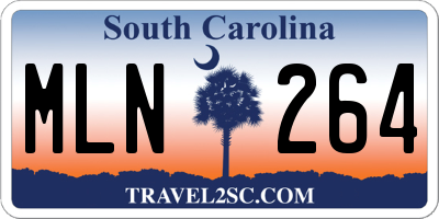 SC license plate MLN264