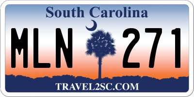SC license plate MLN271