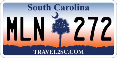 SC license plate MLN272