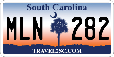 SC license plate MLN282