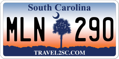 SC license plate MLN290
