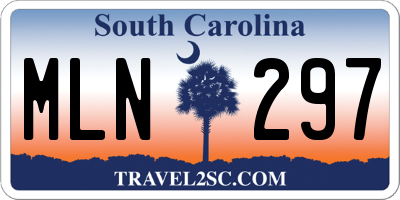 SC license plate MLN297