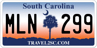 SC license plate MLN299