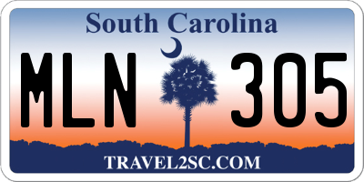 SC license plate MLN305
