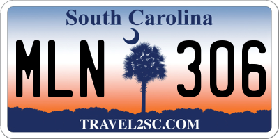 SC license plate MLN306