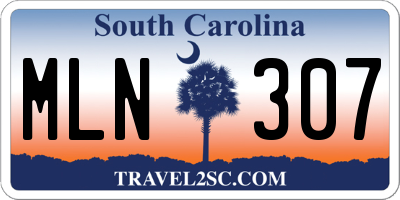 SC license plate MLN307