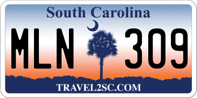 SC license plate MLN309