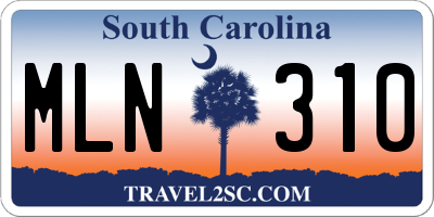 SC license plate MLN310