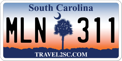 SC license plate MLN311