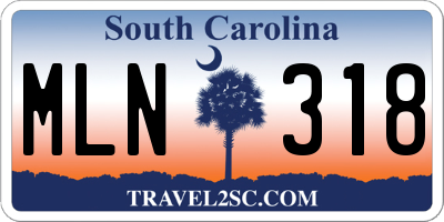 SC license plate MLN318