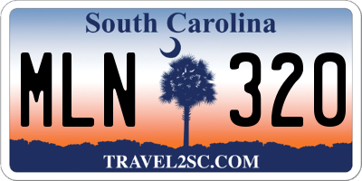 SC license plate MLN320