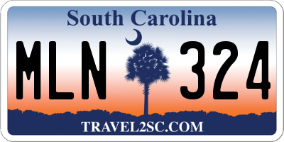 SC license plate MLN324
