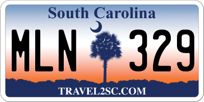 SC license plate MLN329