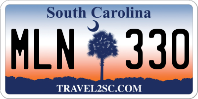 SC license plate MLN330