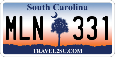 SC license plate MLN331