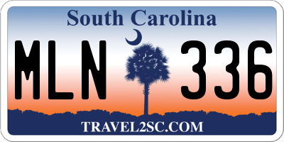 SC license plate MLN336