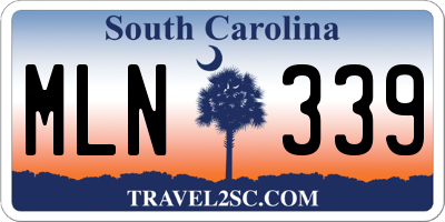 SC license plate MLN339