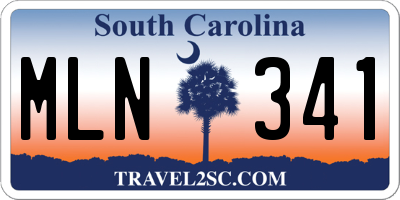 SC license plate MLN341
