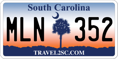 SC license plate MLN352