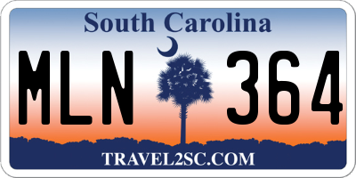 SC license plate MLN364